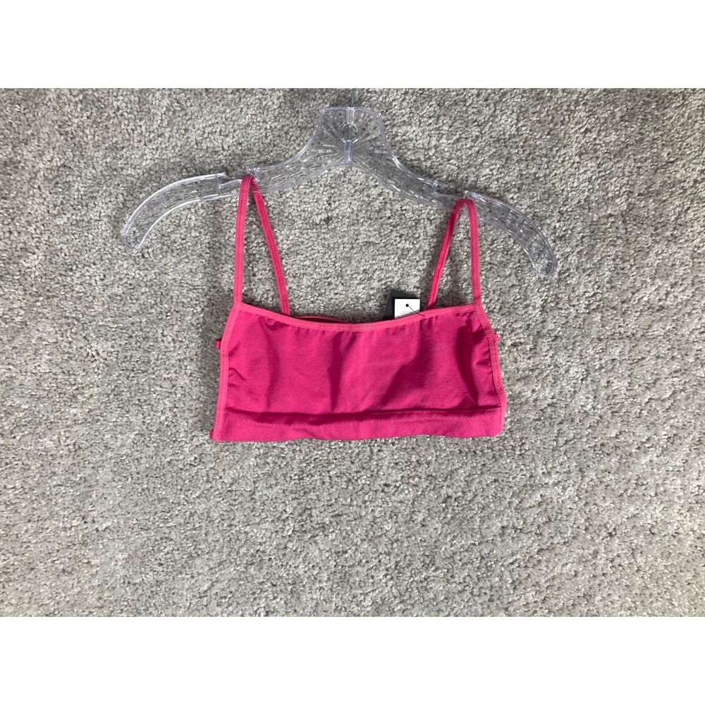 PrettyLittleThing Pink Seamless Strappy Back Bikini Top Candy Mix Size S